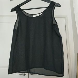 🌺 4/$25 Vintage Sheer Black Top